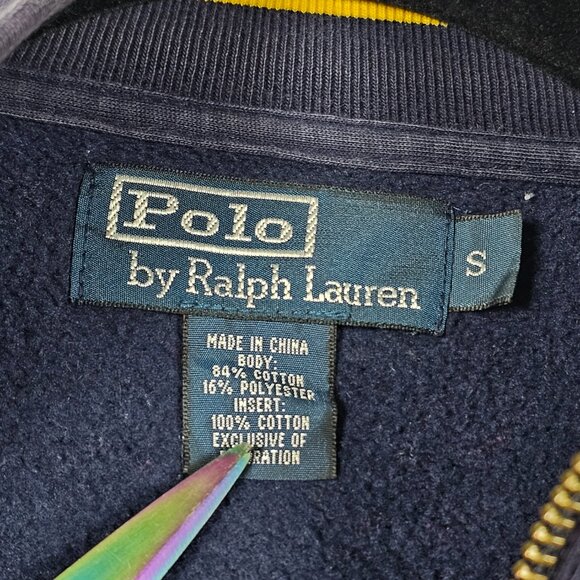 Polo Ralph Lauren New York NY Preppy Mens Small Long Sleeve Full Zip Jacket - Picture 3 of 5